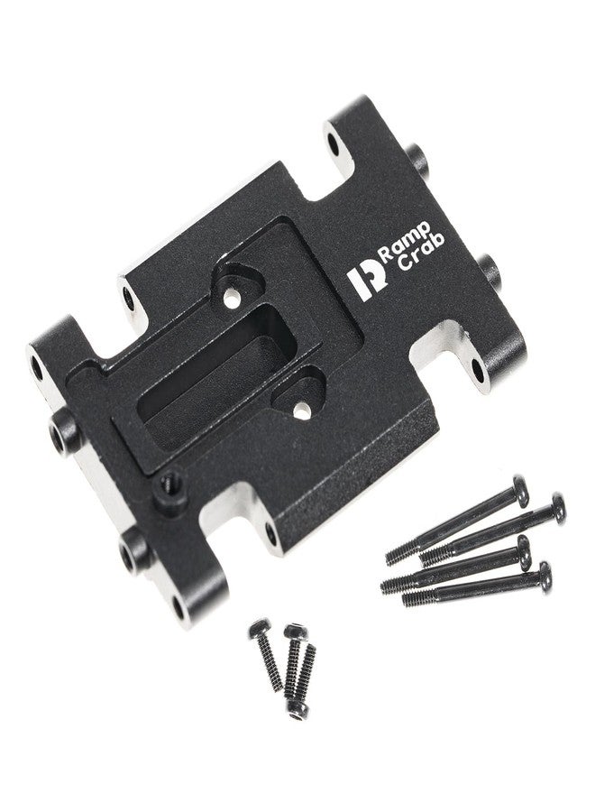 RampCrab Skid Plate Transmission Mount for AX24, Aluminum Alloy Mount for AX24 XC-1, Upgrades Parts for 1/24 RC Crawler Car, Black - Image 1
